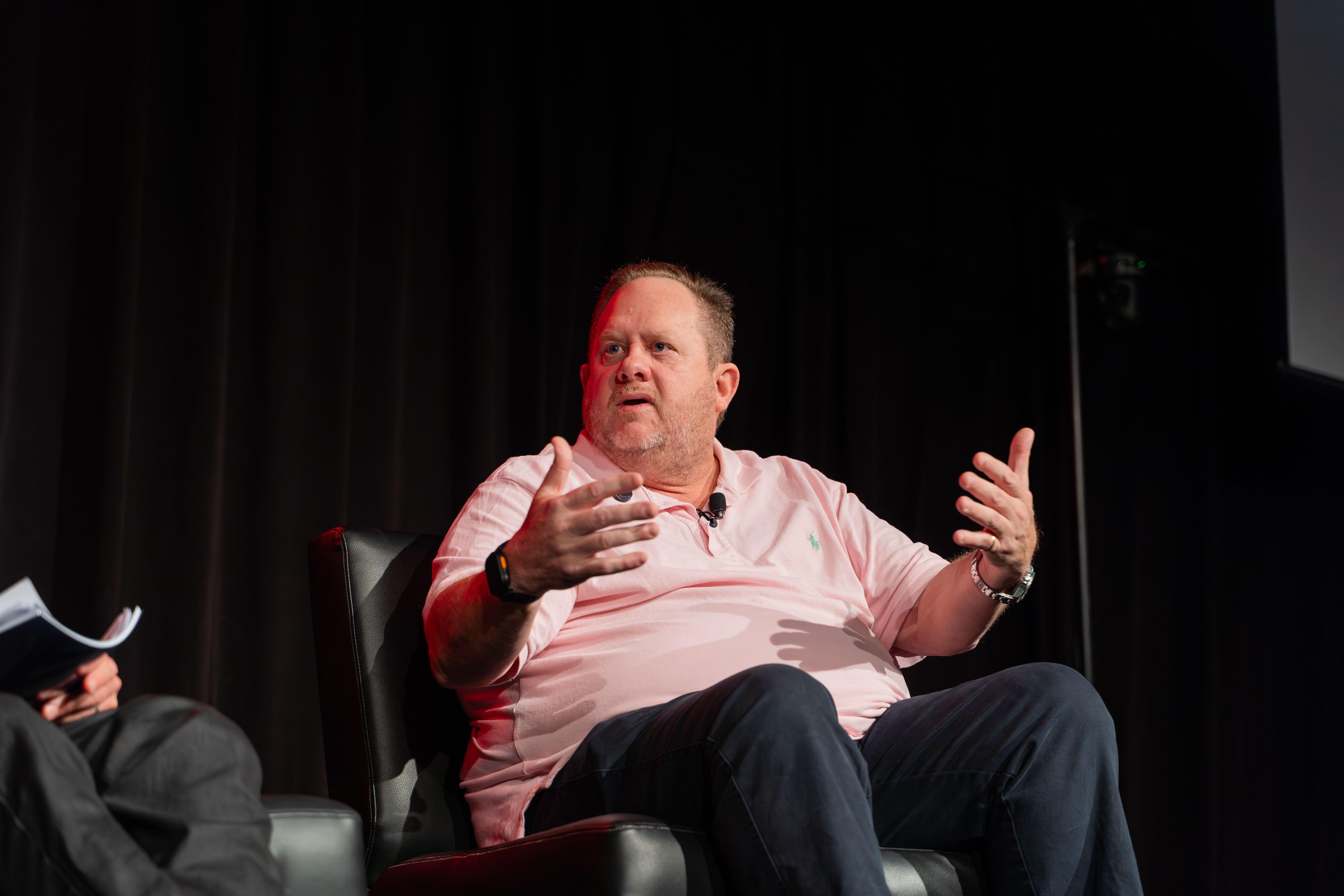 Bevan Slattery on stage